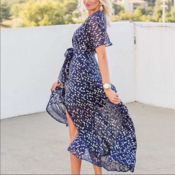 Hutch Gemma Maxi Dress in Metallic Navy - Picture 1 of 15